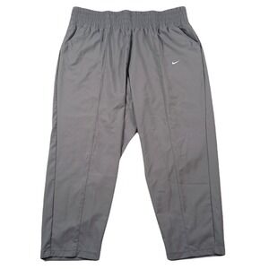 Nike One‎ Ultra High Rise Pants Womens 2X Plus Size Smoke Grey Dri-FIT $70 NEW